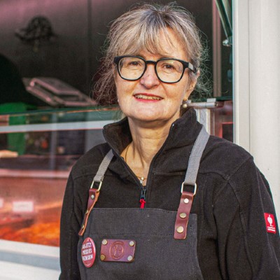 Christine Hein, Wochenmarkt Metzger
